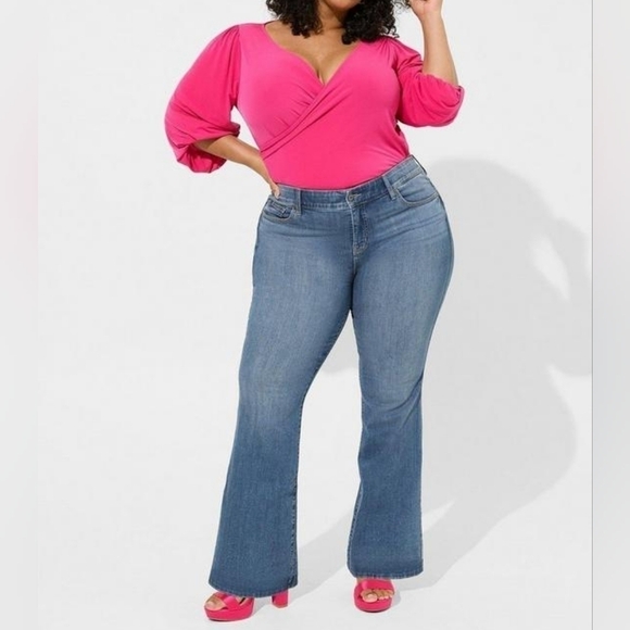 5X • Torrid • Studio Knit Surplice Long Sleeve Bodysuit - Picture 5 of 5